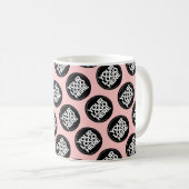 Errötend rosa Benutzerdefiniertes Logo Geschäftsmu Kaffeetasse (VorderseiteRechts)