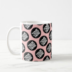 Errötend rosa Benutzerdefiniertes Logo Geschäftsmu Kaffeetasse