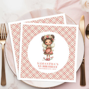Errötend Rosa Feen Whimsy 6. Geburtstagsfeier Serv Serviette