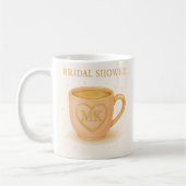Errötend rosa Kaffeetasse (Links)