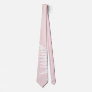 Errötend Rosa Weiße Farn Einfach Elegante Hochzeit Krawatte
