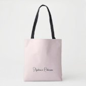 Errötend stilvolles Skript-Monogramm-Name personal Tasche (Vorderseite)