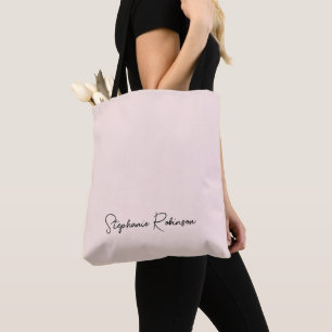 Errötend stilvolles Skript-Monogramm-Name personal Tasche