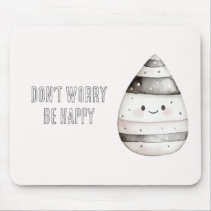 Errötend Weiß Schwarz Glücklich Lachend Candy Corn Mousepad