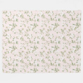 Errötend Weiße Blüten Fleecedecke (Vorderseite (Horizontal))