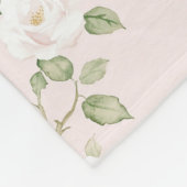 Errötend Weiße Blüten Fleecedecke (Ecke)