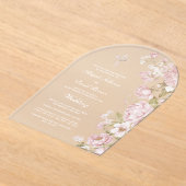 Errötende Blumenbogen-Hochzeit Acryleinladungen (Ablage )