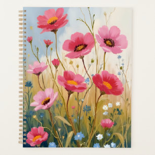 Errötende Blüten Rosa Blumenwiese Floral Planer