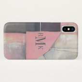 Errötende Braut des Monogramm-| Case-Mate iPhone Hülle (Rückseite (Horizontal))
