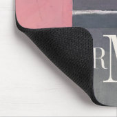 Errötende Braut des Monogramm-| Mousepad (Ecke)