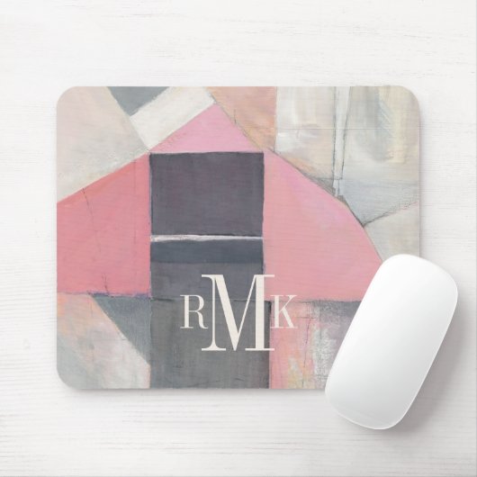 Errötende Braut des Monogramm-| Mousepad (Mit Mouse)