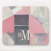 Errötende Braut des Monogramm-| Mousepad (Vorne)