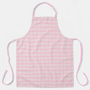 Errötende Braut und Teerose Pink Gingham-Muster Schürze