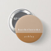 Errötende Farbbblock-Brautjungfer-Taste Button (Vorne & Hinten)