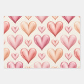 Errötende Herzen Geschenkpapier Set (Vorderseite 2)