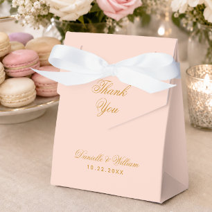 Errötende Hochzeit Einfache Rosa Goldene Schrift D Geschenkschachtel