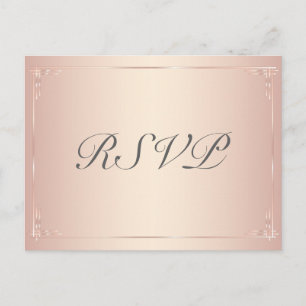 Errötende Hochzeit RSVP Postkarten Elegant