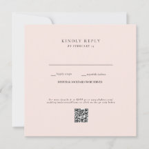 Errötende Hochzeits-QR-Code-RSVP