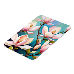 Errötende Magnolienblüten Magnet