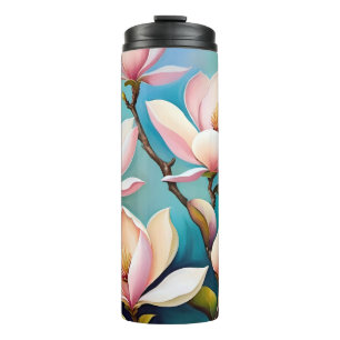 Errötende Magnolienblüten Thermosbecher