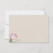 Errötende rosa Blumenkommunion danken Ihnen zu Dankeskarte (Rückseite)