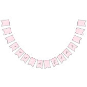 "Errötende rosa" Flaggen-Fahne Wimpelkette (Alle)