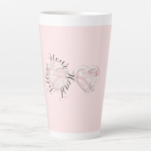 Errötende rosa Herz-Sonnenbrille Zitat Milchtasse