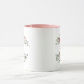 Errötende Rosa Rose Benutzername Tasse (Zentrum)