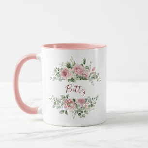 Errötende Rosa Rose Benutzername Tasse