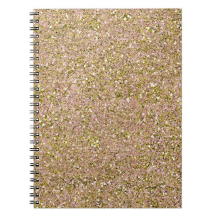 Errötende Rose Pink & Gold Glam Glitter Schimmer Notizblock