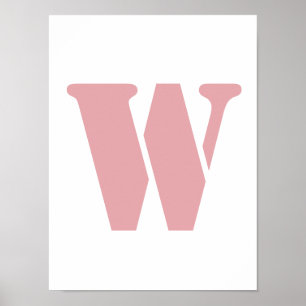 Errötende Rose Pink minimalistischer Familienmonog Poster