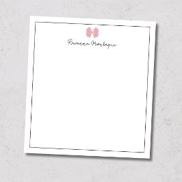 Errötende Rosen-Schleifen-Rand Schriftart Benutzer Notizblock