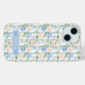 Errötende Wasserfarben-Gestreifte Personalisierte Case-Mate iPhone Hülle (Rückseite (Horizontal))