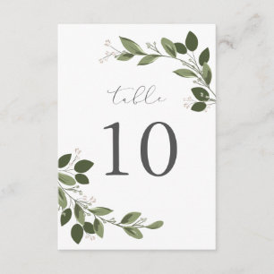 Errötende Zweige Tischnummernkarte Einladung