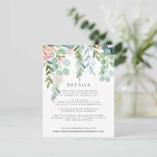 Errötender Begleitkarte (Stehend Vorderseite)