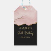 Errötender Champagner Gold Glitter Abstrakte Wasse Geschenkanhänger (Vorderseite)