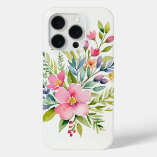 Errötender Garten-Aquarell-Blumenstrauß Case-Mate iPhone Hülle