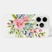 Errötender Garten-Aquarell-Blumenstrauß Case-Mate iPhone Hülle (Rückseite (Horizontal))