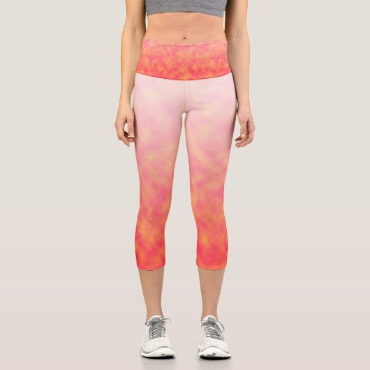 Errötender Horizont Capri Leggings (Vorderseite)