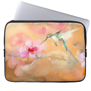 "Errötender" Kolibri-Druck Laptopschutzhülle