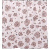 Errötender Rosa Leopard Gepard Druck Muster Dusche Duschvorhang (Vorderseite)