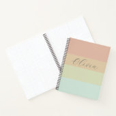 Errötender Salbei-Gradient Olivia Name Notizbuch (Innenseite)
