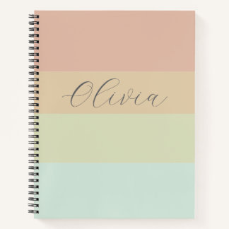 Errötender Salbei-Gradient Olivia Name Notizbuch