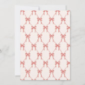 Errötender Schleifen-Weihnachtsmann Weihnachten Einladung (Rückseite)