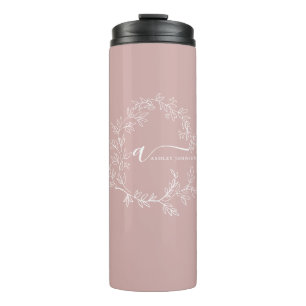 Errötender Staubiger Rosa Moderner Schriftzug Weib Thermosbecher