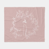 Errötender Staubiger Rosa Moderner Skript Mädchenh Fleecedecke (Vorderseite (Horizontal))