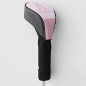 Errötender staubiger rosa Monogramm-Initialname Golf Headcover (angewinkelt)