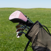 Errötender staubiger rosa Monogramm-Initialname Golf Headcover (In SItu)