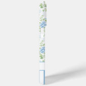 Errötendes Blau Wasserfarbe Florales Monogramm Case-Mate iPhone Hülle (Rückseite / Rechts)