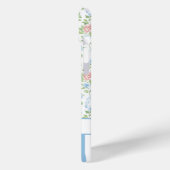 Errötendes Blau Wasserfarbe Florales Monogramm  Case-Mate iPhone Hülle (Rückseite / Links)